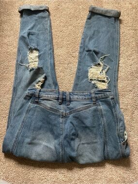 Rue21 Distressed Light Blue Balloon Jeans